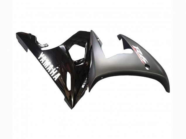 Großhandel Yamaha YZF R6S Motorrad Verkleidung 2006-2009 - Glanzendes Schwarz Matt Schwarz Weiss Aufkleber
