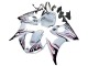 Großhandel Yamaha YZF R6S Motorrad Verkleidung 2006-2009 - Weiss mit Dunkel Schwarz Flamme