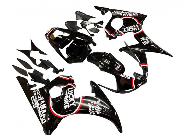 Großhandel Yamaha YZF R6S Motorrad Verkleidung 2006-2009 - Glanzendes Schwarz Rot Weiss Lucky Strike Motul