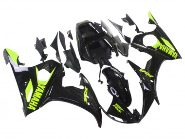 Großhandel Yamaha YZF R6S Motorrad Verkleidung 2006-2009 - Glanzendes Schwarz Neon Gelb