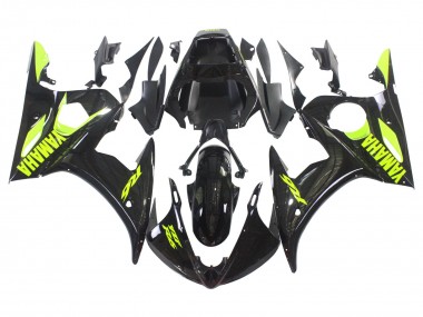 Großhandel Yamaha YZF R6S Motorrad Verkleidung 2006-2009 - Glanzendes Schwarz Neon Gelb