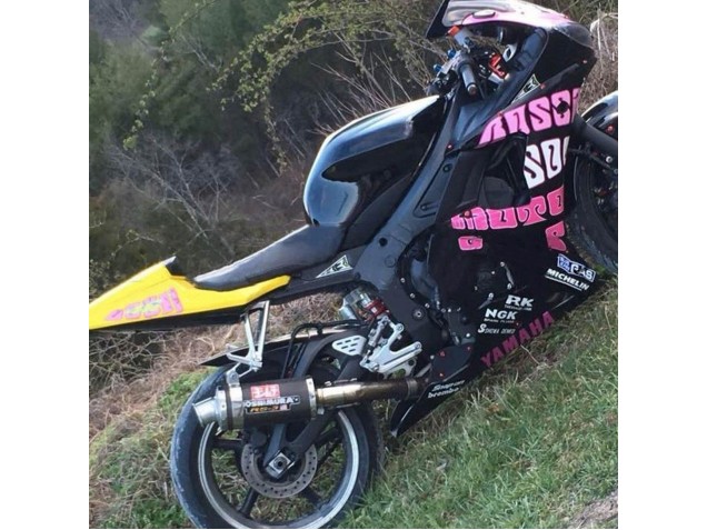 Großhandel Yamaha YZF R6S Motorrad Verkleidung 2006-2009 - Gelb Rosa Glanzendes Schwarz Rossi Repsol 46