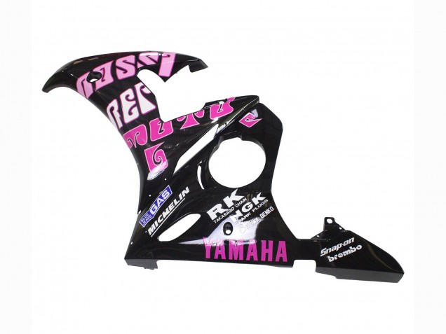 Großhandel Yamaha YZF R6S Motorrad Verkleidung 2006-2009 - Gelb Rosa Glanzendes Schwarz Rossi Repsol 46