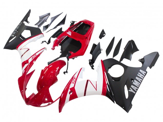 Großhandel Yamaha YZF R6S Motorrad Verkleidung 2006-2009 - Rot Weiss Matt Schwarz