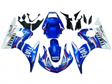 Großhandel Yamaha YZF 600 R6 Motorrad Verkleidung 2005 - Blau Weiss Rot Motul Michelin Fiat