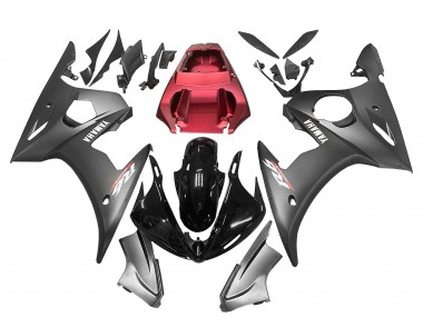 Großhandel Yamaha YZF 600 R6 Motorrad Verkleidung 2005 - Matt Schwarz Glanzendes Schwarz Grau Rot