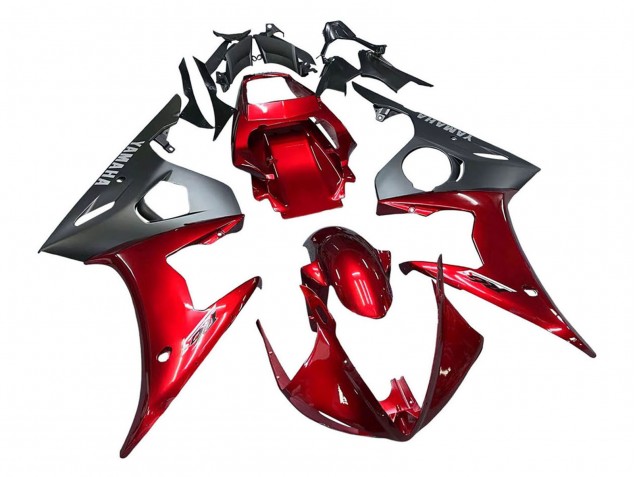 Großhandel Yamaha YZF 600 R6 Motorrad Verkleidung Kit 2005 - Rot Matt Schwarz