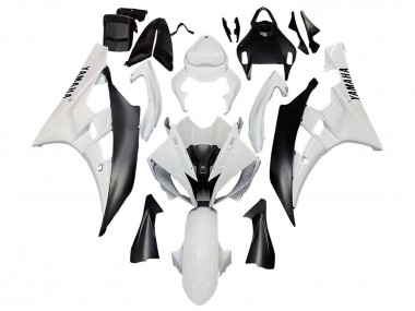 Großhandel Yamaha YZF 600 R6 Motorrad Verkleidung 2006-2007 - Weiss Matt Schwarz