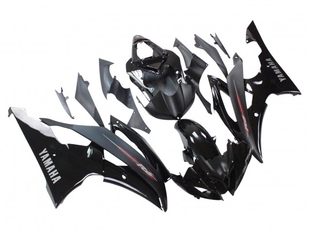 Großhandel Yamaha YZF 600 R6 Motorrad Verkleidung 2008-2016 - Glanzendes Schwarz Matt Schwarz
