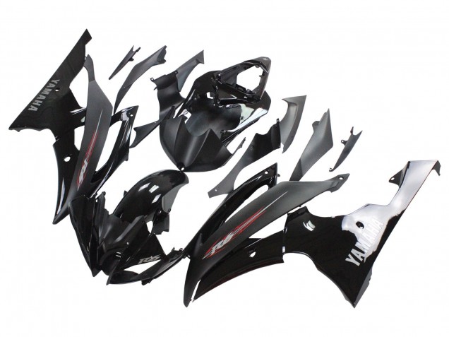 Großhandel Yamaha YZF 600 R6 Motorrad Verkleidung 2008-2016 - Glanzendes Schwarz Matt Schwarz