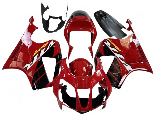 Großhandel Honda VTR1000 Motorrad Verkleidung 2000-2006 - Rot Schwarz Streifen Rennen