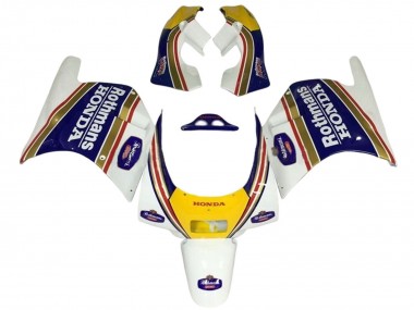 Großhandel Honda NSR250R Motorrad Verkleidung 1988-1989 - Weiss Gelb Blau Rothmans