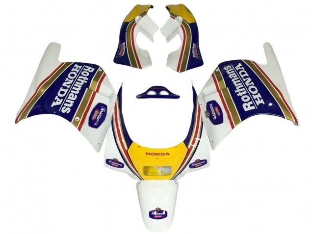 Großhandel Honda NSR250R Motorrad Verkleidung 1988-1989 - Weiss Gelb Blau Rothmans