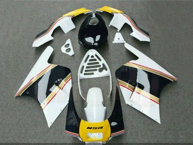 Großhandel Honda NSR250R Motorrad Verkleidung 1988-1989 - Weiss Gelb Gold Glanzendes Schwarz