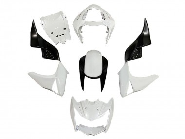 Großhandel Kawasaki Z1000 Motorrad Verkleidung 2003-2006 - Weiss Glanzendes Schwarz