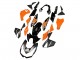 Großhandel Kawasaki Z1000 Motorrad Verkleidung 2010-2013 - Orange Glanzendes Schwarz