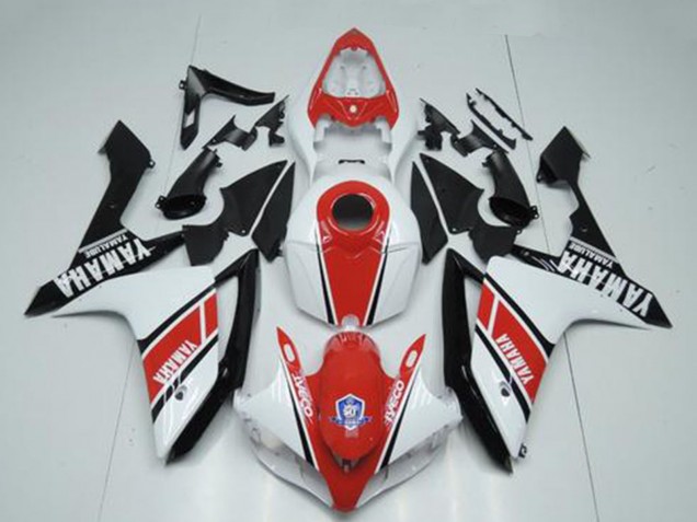 Großhandel Yamaha YZF R1 Motorrad Verkleidung 2007-2008 - Weiss Rot Glanzendes Schwarz