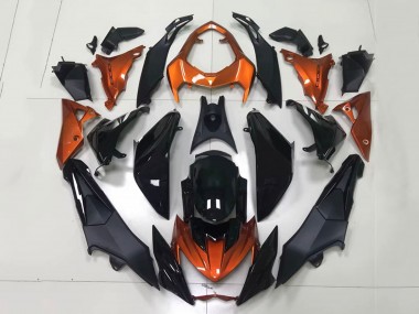 Großhandel Kawasaki Z1000 Motorrad Verkleidung 2014-2019 - Orange Glanzendes Schwarz Matt Schwarz