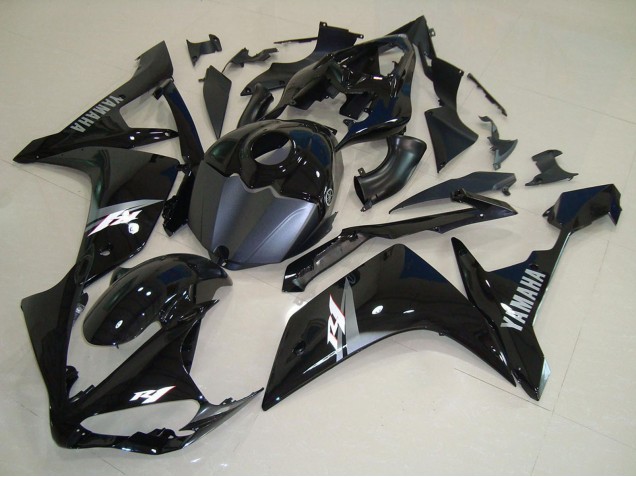 Großhandel Yamaha YZF R1 Motorrad Verkleidung 2007-2008 - Glanzendes Schwarz Matt Schwarz Weiss Aufkleber