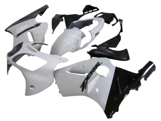 Großhandel Kawasaki ZX12R Motorrad Verkleidung 2000-2001 - Weiss Glanzendes Schwarz