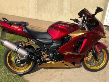 Großhandel Kawasaki ZX12R Motorrad Verkleidung 2000-2001 - Rot Gold