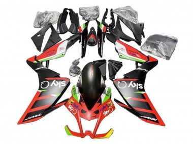 Großhandel Aprilia RSV4 1000 Motorrad Verkleidung 2009-2015 - Matt Schwarz Rot Grun Weiss