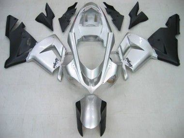 Großhandel Kawasaki ZX10R Motorrad Verkleidung 2004-2005 - Glanzendes Silber Matt Schwarz