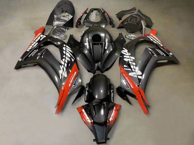 Großhandel Kawasaki ZX10R Motorrad Verkleidung 2011-2015 - Kunst Carbonfaser Rot Weiss