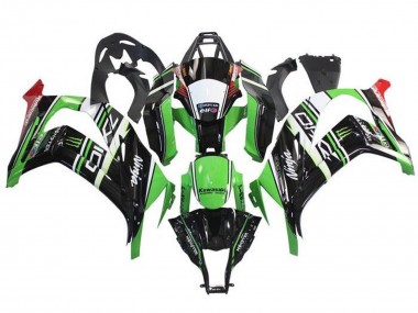 Großhandel Kawasaki ZX10R Motorrad Verkleidung 2011-2015 - Grun Schwarz Weiss Rot Streifen Monster