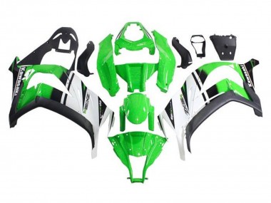 Großhandel Kawasaki ZX10R Motorrad Verkleidung 2011-2015 - Grun Weiss Schwarz Streifen