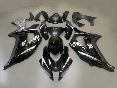 Großhandel Kawasaki ZX10R Motorrad Verkleidung 2016-2020 - Glanzendes Schwarz Weiss Streifen