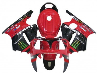 Großhandel Kawasaki ZX12R Motorrad Verkleidung 2000-2001 - Rot Schwarz Grun Monster