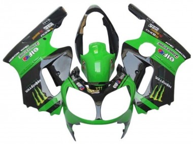 Großhandel Kawasaki ZX12R Motorrad Verkleidung 2002-2006 - Grun Glanzendes Schwarz Elf Touch4 Monster