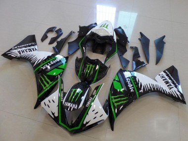 Großhandel Yamaha YZF R1 Motorrad Verkleidung 2012-2014 - Weiss Schwarz Grun Monster