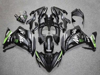 Großhandel Kawasaki Ninja 650 EX650 Motorrad Verkleidung 2017-2019 - Matt Schwarz Grun Weiss Monster