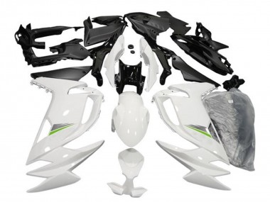 Großhandel Kawasaki Ninja 650 EX650 Motorrad Verkleidung 2020-2025 - Glanzendes Weiss Grun