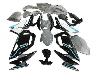 Großhandel Kawasaki Ninja 650 EX650 Motorrad Verkleidung 2020-2025 - Weiss Blau Glanzendes Schwarz