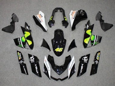 Großhandel Kawasaki Z1000 Motorrad Verkleidung 2010-2013 - Glanzendes Schwarz Weiss Grun MoviStar Monster
