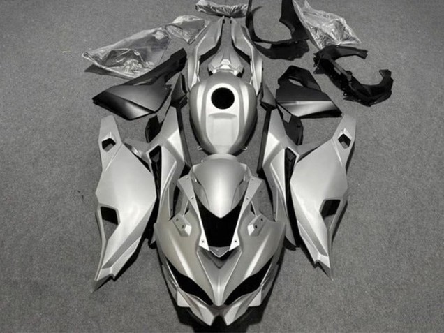Großhandel Kawasaki ZX25R ZX-25R Motorrad Verkleidung 2019-2025 - Glanzendes Silber Matt Schwarz