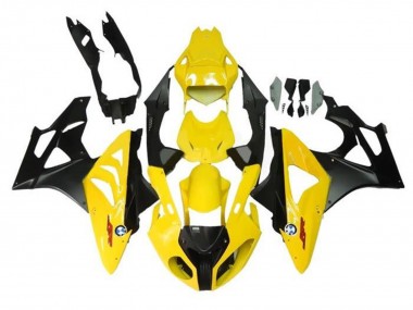 Großhandel BMW S1000RR Motorrad Verkleidung 2009-2014 - Gelb Matt Schwarz
