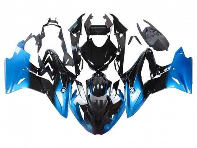 Großhandel BMW S1000RR Motorrad Verkleidung 2015-2016 - Blau Glanzendes Schwarz