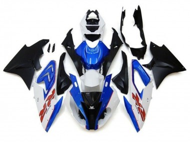 Großhandel BMW S1000RR Motorrad Verkleidung 2017-2018 - Weiss Blau Matt Schwarz PinStreifen RR