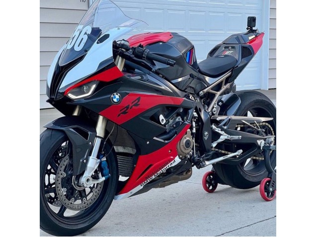Großhandel BMW S1000RR Motorrad Verkleidung 2019-2022 - Rot Schwarz Weiss