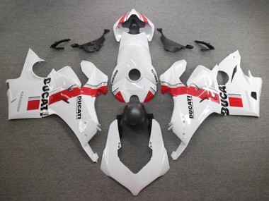 Großhandel Ducati Panigale V4 V4S Motorrad Verkleidung 2020-2021 - Weiss Rot Streifen