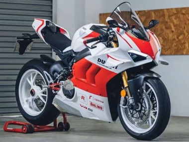Großhandel Ducati Panigale V4 V4S Motorrad Verkleidung 2020-2021 - Weiss Rot
