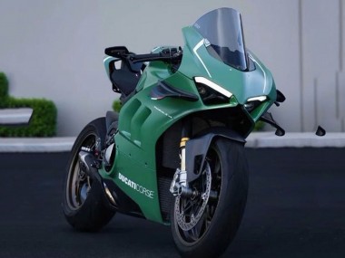 Großhandel Ducati Panigale V4 V4S Motorrad Verkleidung 2020-2021 - Matt Grun Weiss