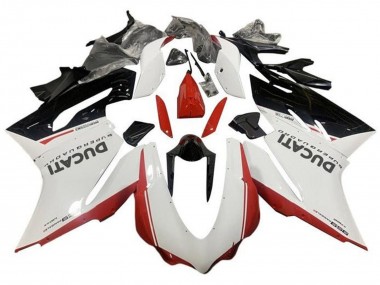Großhandel Ducati 959 Motorrad Verkleidung 2015-2020 - Weiss Rot Glanzendes Schwarz