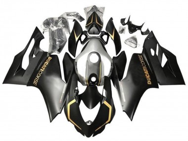 Großhandel Ducati Panigale 899 Motorrad Verkleidung 2011-2014 - Matt Schwarz Gold Silber Corse