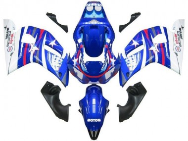 Großhandel Yamaha YZF R6 Motorrad Verkleidung 1998-2002 - Weiss Blau Rot Fiat Motul