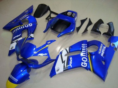 Großhandel Yamaha YZF R6 Motorrad Verkleidung 1998-2002 - Blau Weiss Gelb Go Motul